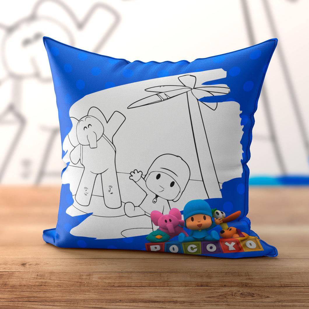 Pocoyo Coloring Pillow| Nita's Krafty Kreations