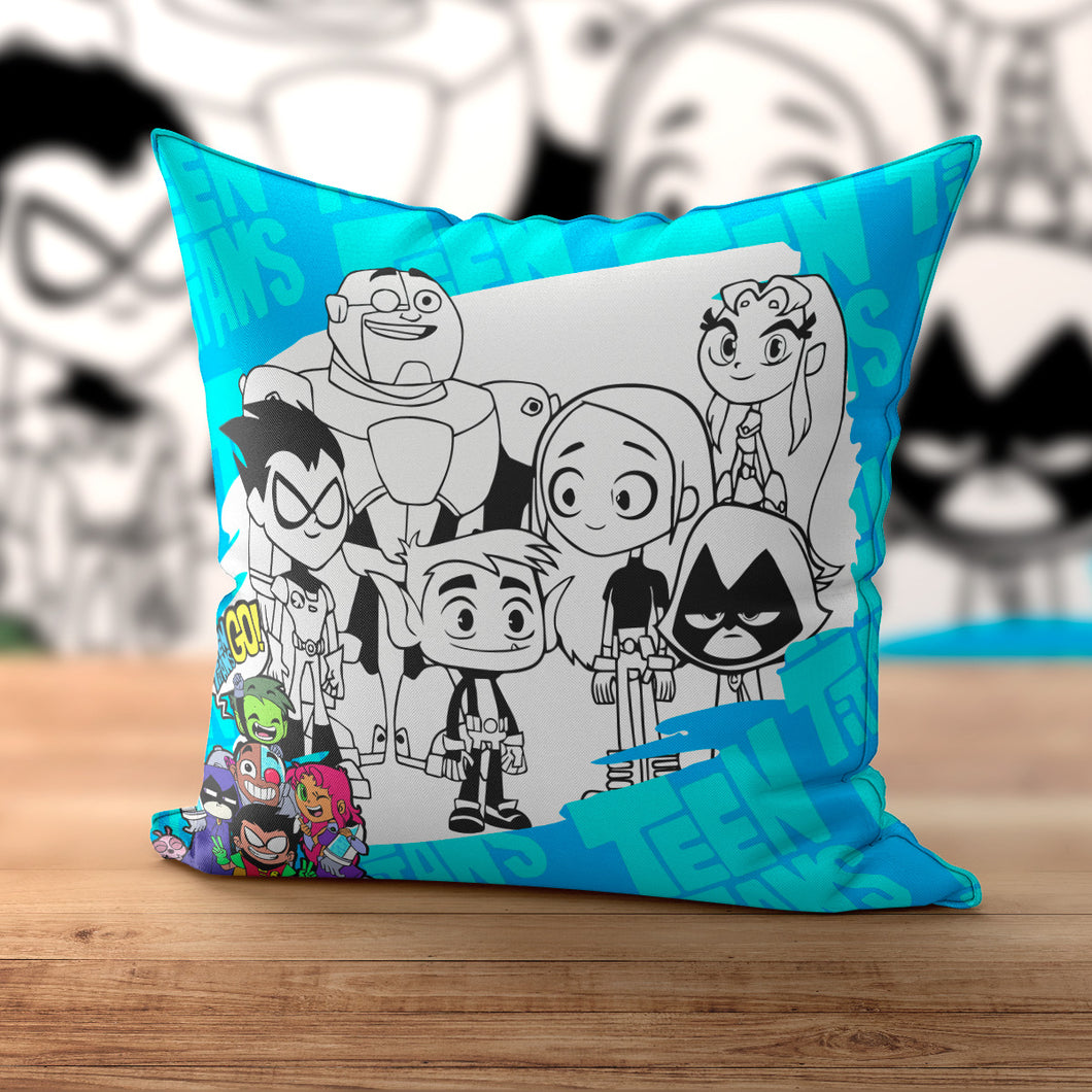 Teen Titans Coloring Pillow| Nita's Krafty Kreations