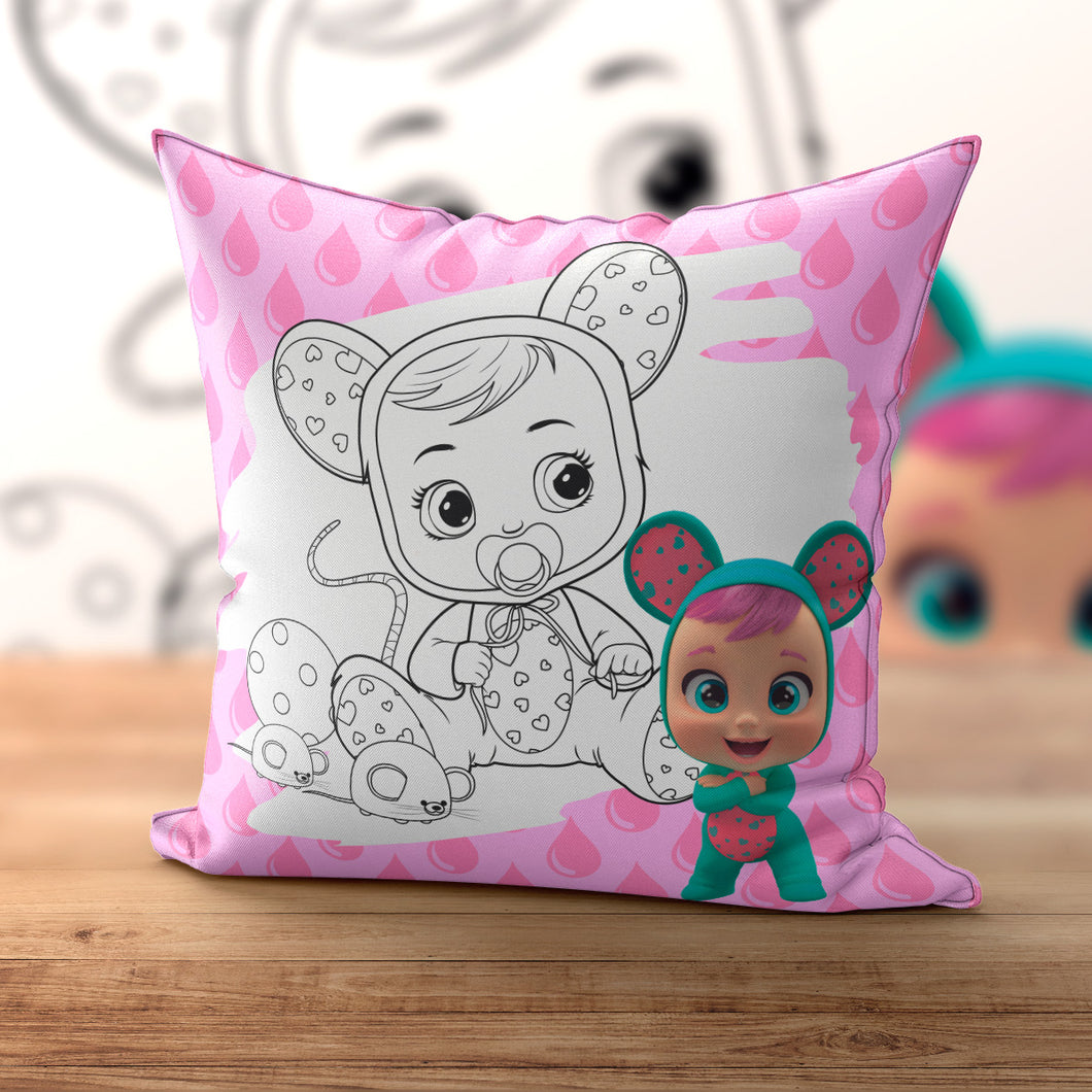 Cry Baby Coloring Pillow| Nita's Krafty Kreations