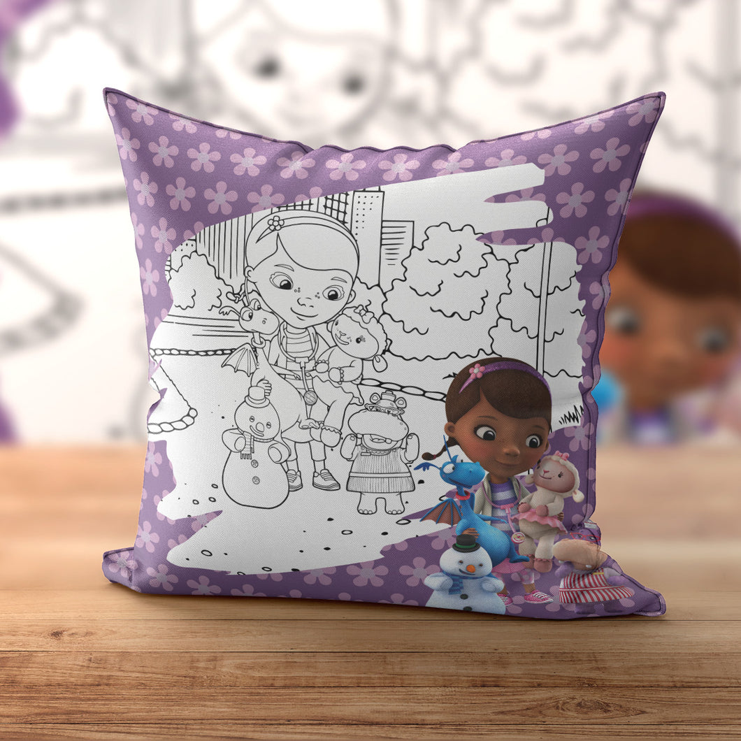 Doc McStuffins Coloring Pillow| Nita's Krafty Kreations