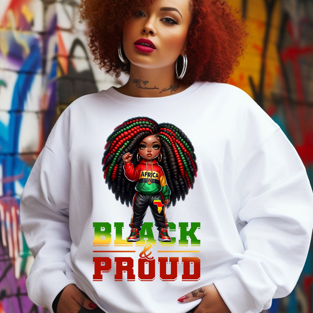 Black & Proud Sweatshirt/ Hoodies| Nita's Krafty Kreations™