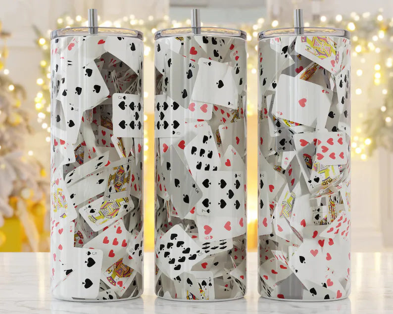 3D playing cards Tumbler | Nita's Krafty Kreations™