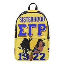 Load image into Gallery viewer, Sigma Gamma Rho Fabric Backpack | Nita&#39;s Krafty Kreations™
