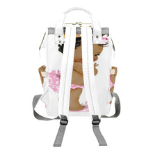 Load image into Gallery viewer, My Little Princess White  Multi-Function Diaper Backpack/Diaper Bag| Nita&#39;s Krafty Kreations™
