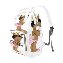 Load image into Gallery viewer, My Little Princess White  Multi-Function Diaper Backpack/Diaper Bag| Nita&#39;s Krafty Kreations™
