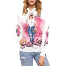 Cargar imagen en el visor de la galería, Survivor All Over Print Hoodie for Women (White Female Face) | Nita&#39;s Krafty Kreations™
