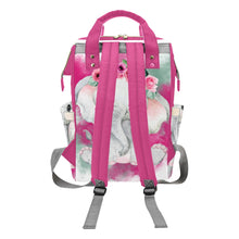 Load image into Gallery viewer, Baby Elephant (pink) Multi-Function Diaper Backpack/Diaper Bag| Nita&#39;s Krafty Kreations™
