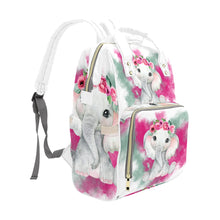 Load image into Gallery viewer, BABY Elephant ( White) Multi-Function Diaper Backpack/Diaper Bag| Nita&#39;s Krafty Kreations™
