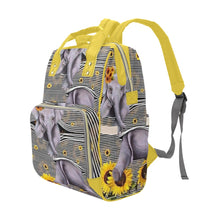 Load image into Gallery viewer, Peekaboo Elephant Multi-Function Diaper Backpack/Diaper Bag| Nita&#39;s Krafty Kreatoions™
