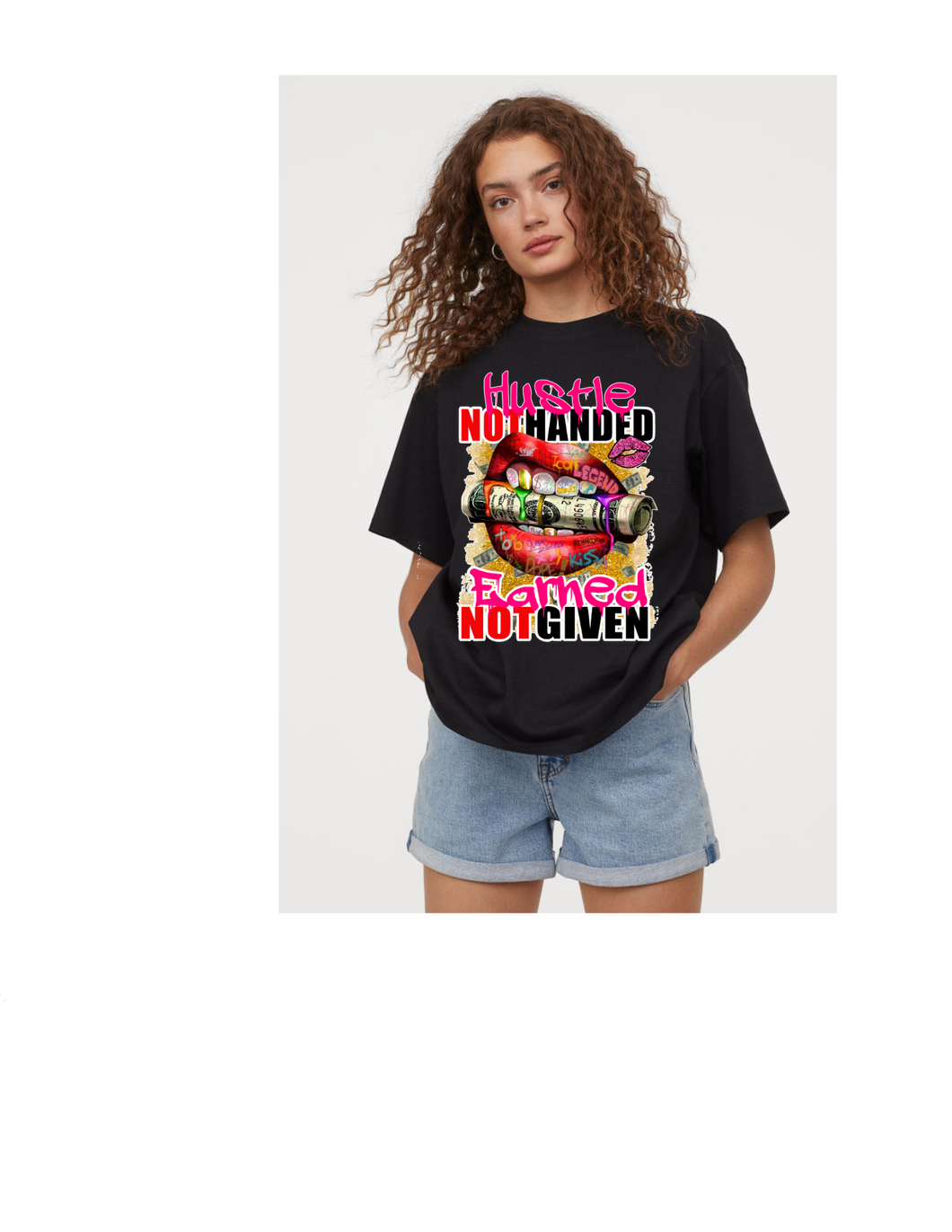 HUSTLE NOT HANDED T-SHIRT   | Nita's Krafty Kreations™