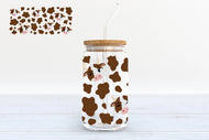 Chocolate Cow 16 oz UV DTF CUP WRAP