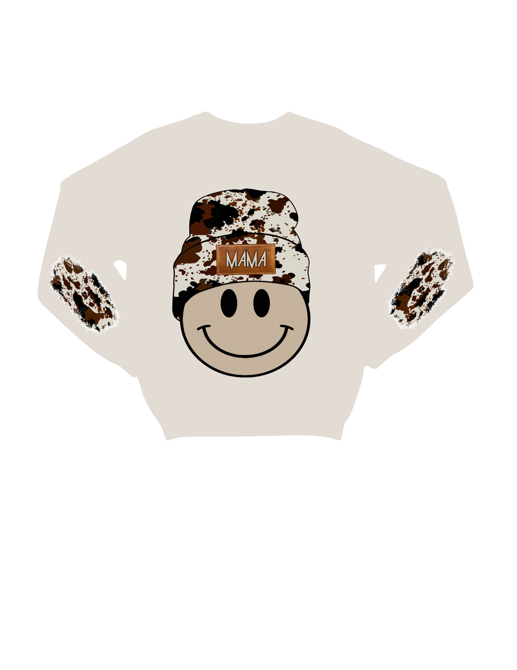 Mama Smiley Cow Print  T-Shirt |Nita's Krafty Kreations™