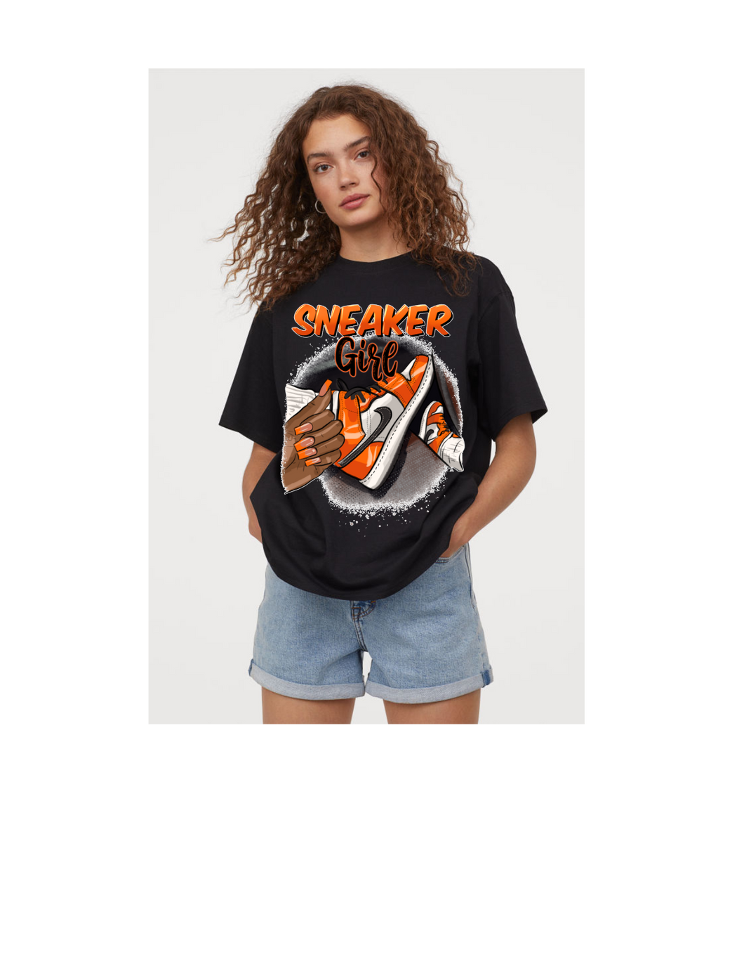 SNICKER GIRL ORANGE T-SHIRT | Nita's Krafty Kreations™