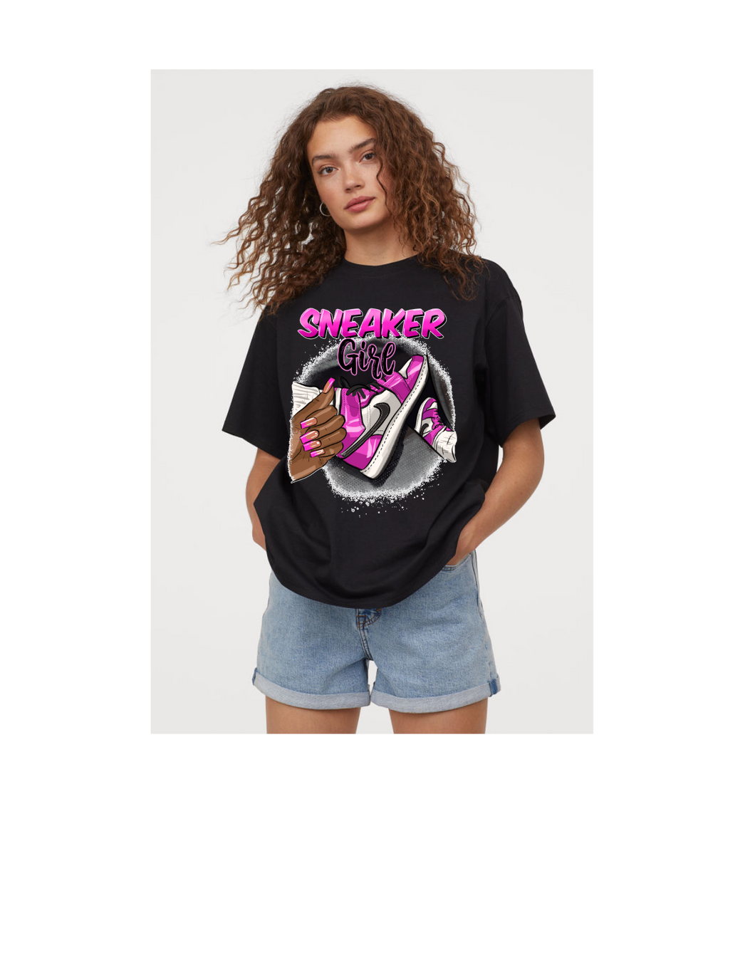 SNICKER GIRL PINK T-SHIRT | Nita's Krafty Kreations™