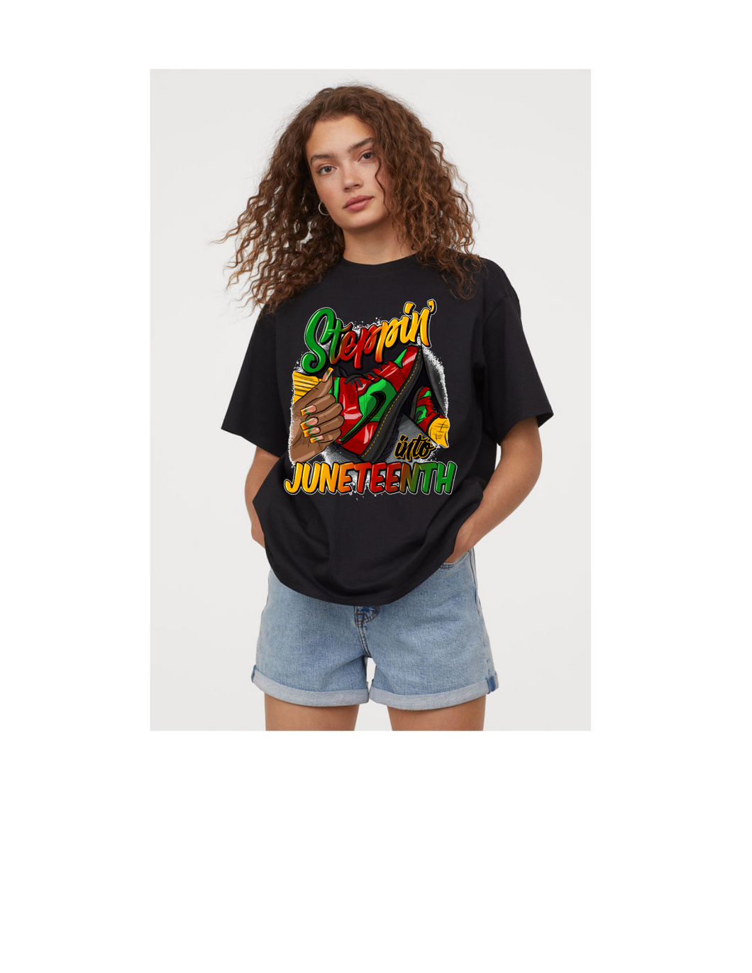 STEPPIN INTO JUNETEENTH T-SHIRT | Nita's Krafty Kreations™