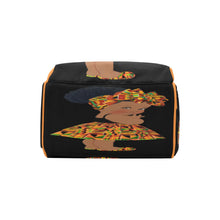 Load image into Gallery viewer, African doll Multi-Function Diaper Backpack/Diaper Bag| Nita&#39;s Krafty Kreations™
