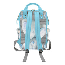 Load image into Gallery viewer, Blue Baby Elephant (Boy) Multi-Function Diaper Backpack/Diaper Bag| Nita&#39;s Krafty Kreations™
