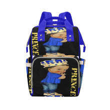 Load image into Gallery viewer, Prince with Prince Prints  Print Multi-Function Diaper Backpack/Diaper Bag| Nita&#39;s Krafty Kreation™
