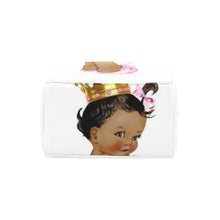 Load image into Gallery viewer, My Little Princess White  Multi-Function Diaper Backpack/Diaper Bag| Nita&#39;s Krafty Kreations™
