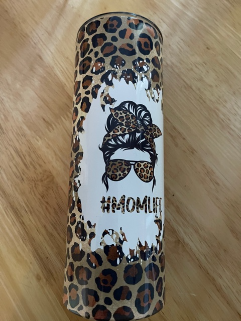 Momlife Leopard Tumbler | Nita's Krafty Kreations™