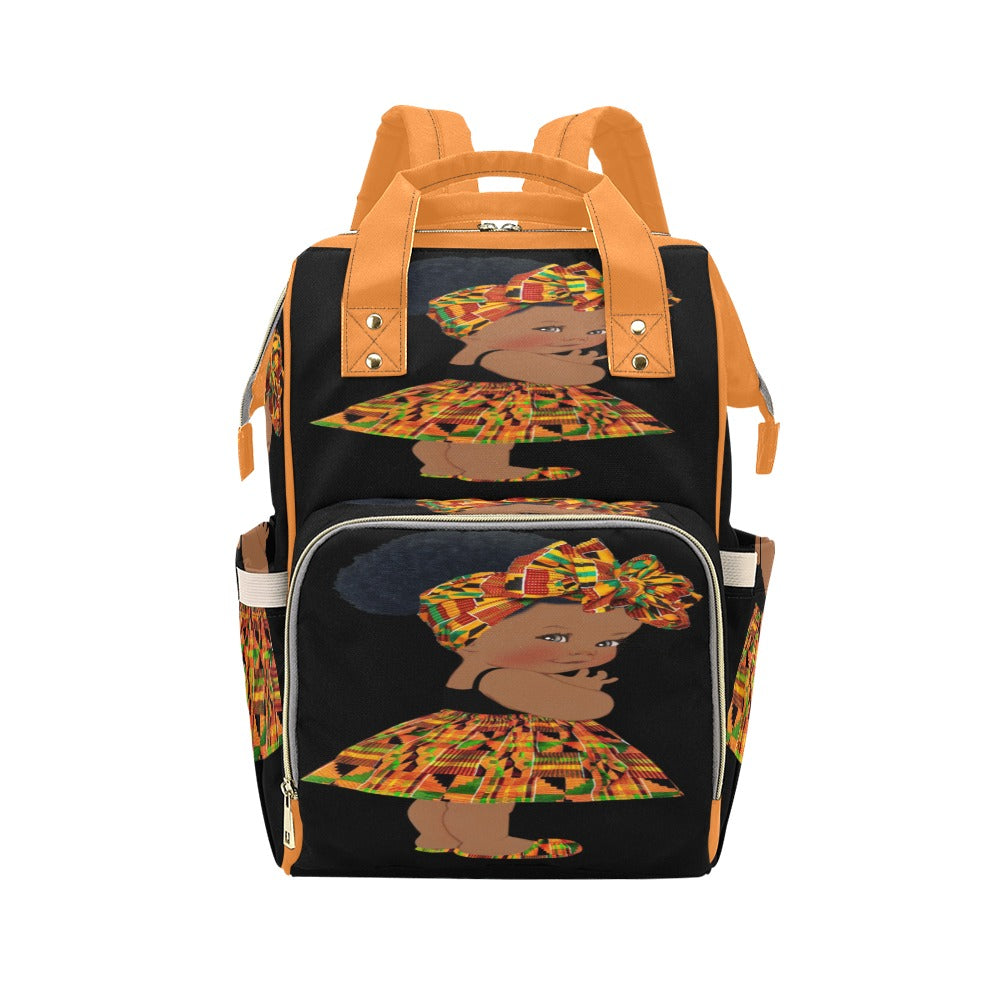 African doll Multi-Function Diaper Backpack/Diaper Bag| Nita's Krafty Kreations™