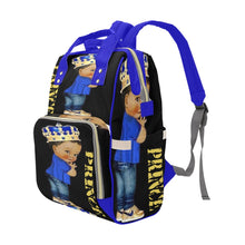 Load image into Gallery viewer, Prince with Prince Prints  Print Multi-Function Diaper Backpack/Diaper Bag| Nita&#39;s Krafty Kreation™
