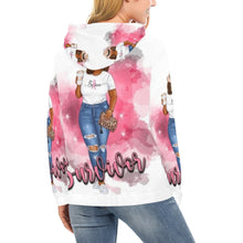 Load image into Gallery viewer, Survivor All Over Print Hoodie for Women (with black woman face) | Nita&#39;s Krafty Kreations™
