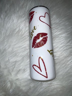 Love Tumbler with Hearts and Lips | Nita's Krafty Kreations™