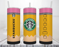 STARBUCKS TEACHER PENCIL) Tumbler | Nita's Krafty Kreations™